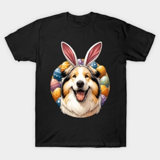 Croatian Sheepdog Enjoys Easter in Bunny Ears T-Shirt